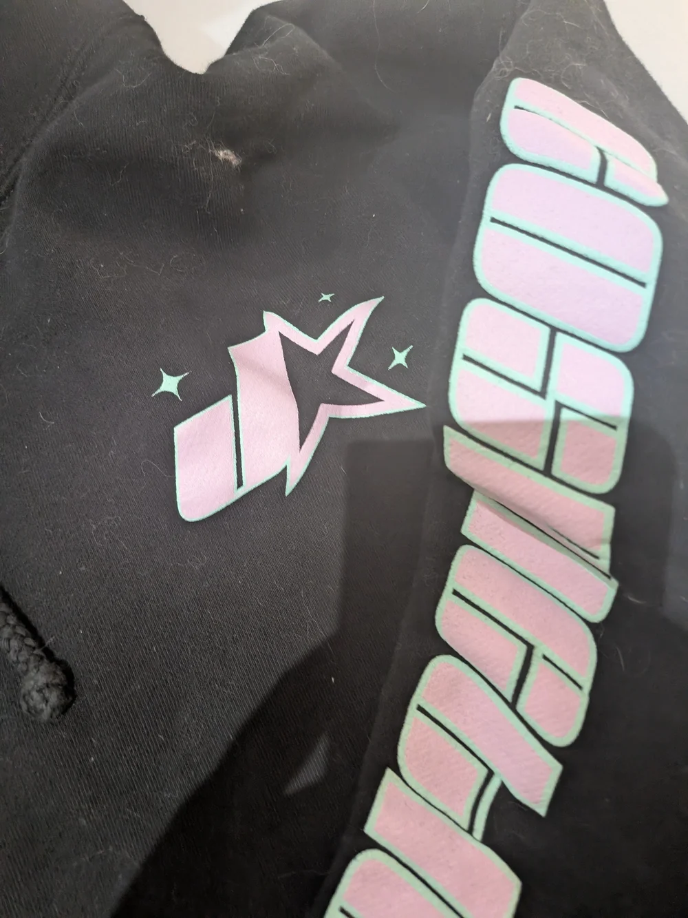 Jeffree Star Black Hoodie with Pink & Mint Logo